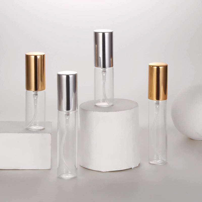 ZbFwmx 20 Pack Set 10ML Protable Refill Bulk Atomizer Spray Travel Perfume Bottle Hydrating Empty Bottle (Silver Caps) - Image 2